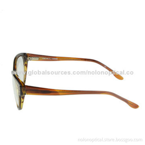 Foil Metal Plaque Insert into Acetate Front Eyeglasses